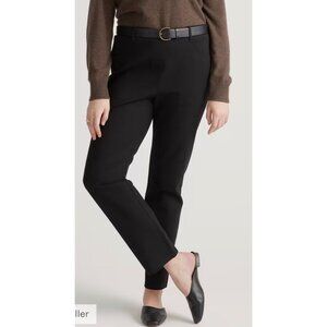 Quince Ultra-Stretch Ponte Straight Leg Pants 4 Pocket Black Medium 28
